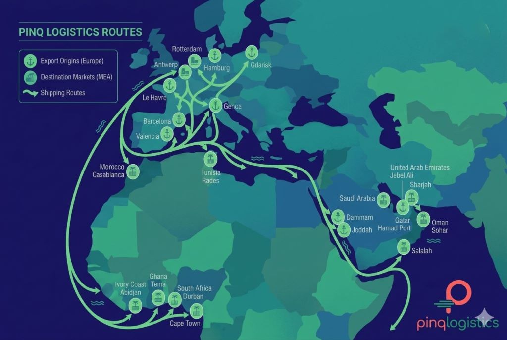 Pinq Logistics Routes